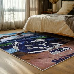 nfl seattle seahawks area rug non slip football carpet home decor gift idea for fans bedroom ss108