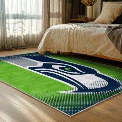 nfl seattle seahawks area rug non slip football carpet home decor gift idea for fans bedroom ss110