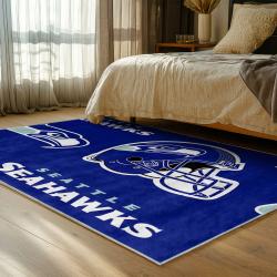 nfl seattle seahawks area rug non slip football carpet home decor gift idea for fans bedroom ss115