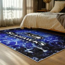 nfl seattle seahawks area rug non slip football carpet home decor gift idea for fans bedroom ss117