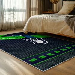 nfl seattle seahawks area rug non slip football carpet home decor gift idea for fans bedroom ss120
