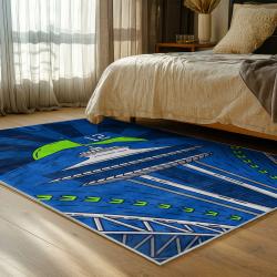 nfl seattle seahawks area rug non slip football carpet home decor gift idea for fans bedroom ss123