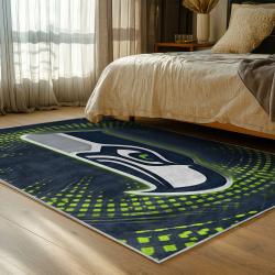 nfl seattle seahawks area rug non slip football carpet home decor gift idea for fans bedroom ss132