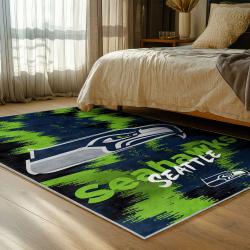 nfl seattle seahawks area rug non slip football carpet home decor gift idea for fans bedroom ss133