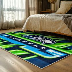 nfl seattle seahawks area rug non slip football carpet home decor gift idea for fans bedroom ss134