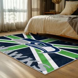 nfl seattle seahawks area rug non slip football carpet home decor gift idea for fans bedroom ss136