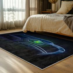 nfl seattle seahawks area rug non slip football carpet home decor gift idea for fans bedroom ss151