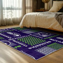 nfl seattle seahawks area rug non slip football carpet home decor gift idea for fans bedroom ss152