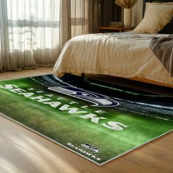 nfl seattle seahawks area rug non slip football carpet home decor gift idea for fans bedroom ss155