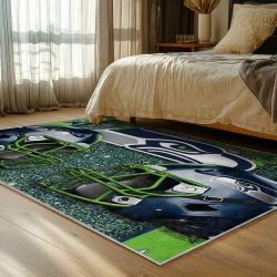 nfl seattle seahawks area rug non slip football carpet home decor gift idea for fans bedroom ss160
