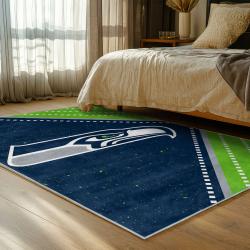 nfl seattle seahawks area rug non slip football carpet home decor gift idea for fans bedroom ss161
