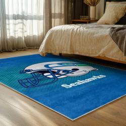 nfl seattle seahawks area rug non slip football carpet home decor gift idea for fans bedroom ss165