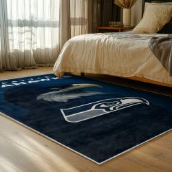 nfl seattle seahawks area rug non slip football carpet home decor gift idea for fans bedroom ss177