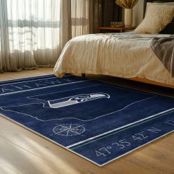 nfl seattle seahawks area rug non slip football carpet home decor gift idea for fans bedroom ss178