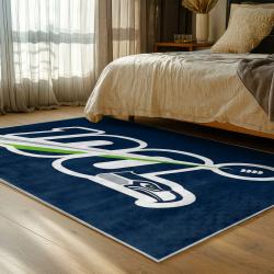 nfl seattle seahawks area rug non slip football carpet home decor gift idea for fans bedroom ss182