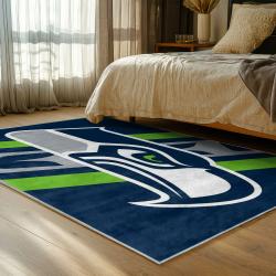 nfl seattle seahawks area rug non slip football carpet home decor gift idea for fans bedroom ss195