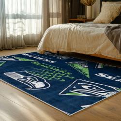 nfl seattle seahawks area rug non slip football carpet home decor gift idea for fans bedroom ss205