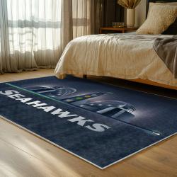 nfl seattle seahawks area rug non slip football carpet home decor gift idea for fans bedroom ss207
