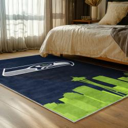 nfl seattle seahawks area rug non slip football carpet home decor gift idea for fans bedroom ss214