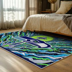 nfl seattle seahawks area rug non slip football carpet home decor gift idea for fans bedroom ss215
