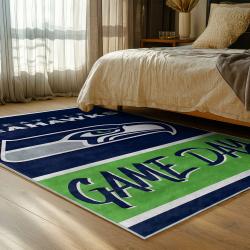 nfl seattle seahawks area rug non slip football carpet home decor gift idea for fans bedroom ss218