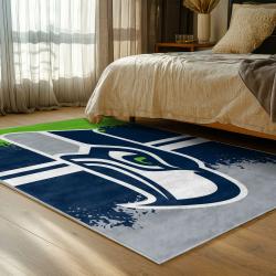 nfl seattle seahawks area rug non slip football carpet home decor gift idea for fans bedroom ss92