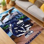 nfl seattle seahawks area rug non slip football carpet home decor gift idea for fans living room ss108