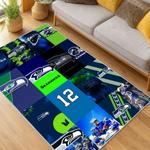 nfl seattle seahawks area rug non slip football carpet home decor gift idea for fans living room ss126