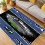 nfl seattle seahawks area rug non slip football carpet home decor gift idea for fans living room ss167