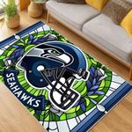 nfl seattle seahawks area rug non slip football carpet home decor gift idea for fans living room ss184