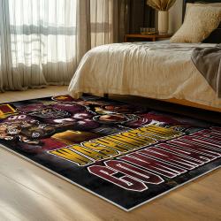 nfl washington commanders area rug non slip football carpet home decor gift idea for fans bedroom wscd106