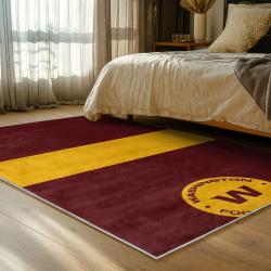 nfl washington commanders area rug non slip football carpet home decor gift idea for fans bedroom wscd107