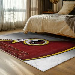 nfl washington commanders area rug non slip football carpet home decor gift idea for fans bedroom wscd108