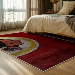 nfl washington commanders area rug non slip football carpet home decor gift idea for fans bedroom wscd115