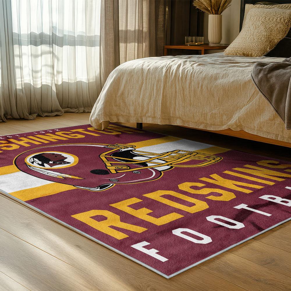 NFL Washington Commanders Area Rug Non-slip Football Carpet Home Decor Gift Idea For Fans WSCD117 1 nfl washington commanders area rug non slip football carpet home decor gift idea for fans bedroom wscd117