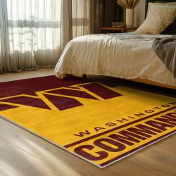 nfl washington commanders area rug non slip football carpet home decor gift idea for fans bedroom wscd120