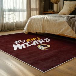 nfl washington commanders area rug non slip football carpet home decor gift idea for fans bedroom wscd134