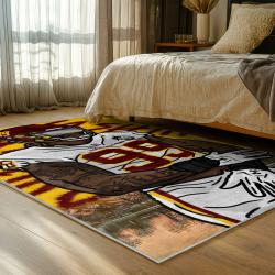nfl washington commanders area rug non slip football carpet home decor gift idea for fans bedroom wscd138