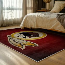 nfl washington commanders area rug non slip football carpet home decor gift idea for fans bedroom wscd141