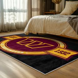 nfl washington commanders area rug non slip football carpet home decor gift idea for fans bedroom wscd144