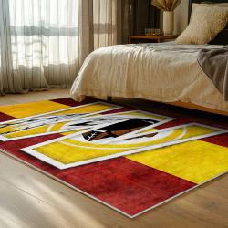 nfl washington commanders area rug non slip football carpet home decor gift idea for fans bedroom wscd146