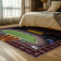 nfl washington commanders area rug non slip football carpet home decor gift idea for fans bedroom wscd147
