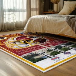 nfl washington commanders area rug non slip football carpet home decor gift idea for fans bedroom wscd148