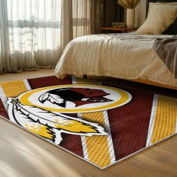 nfl washington commanders area rug non slip football carpet home decor gift idea for fans bedroom wscd150