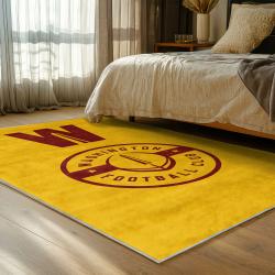 nfl washington commanders area rug non slip football carpet home decor gift idea for fans bedroom wscd151