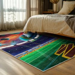 nfl washington commanders area rug non slip football carpet home decor gift idea for fans bedroom wscd152