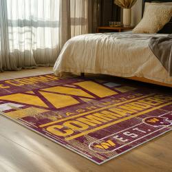 nfl washington commanders area rug non slip football carpet home decor gift idea for fans bedroom wscd153