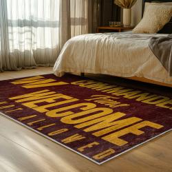 nfl washington commanders area rug non slip football carpet home decor gift idea for fans bedroom wscd154
