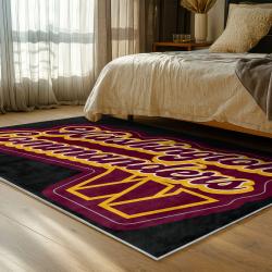 nfl washington commanders area rug non slip football carpet home decor gift idea for fans bedroom wscd155