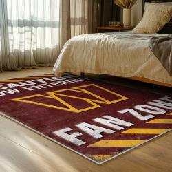 nfl washington commanders area rug non slip football carpet home decor gift idea for fans bedroom wscd158